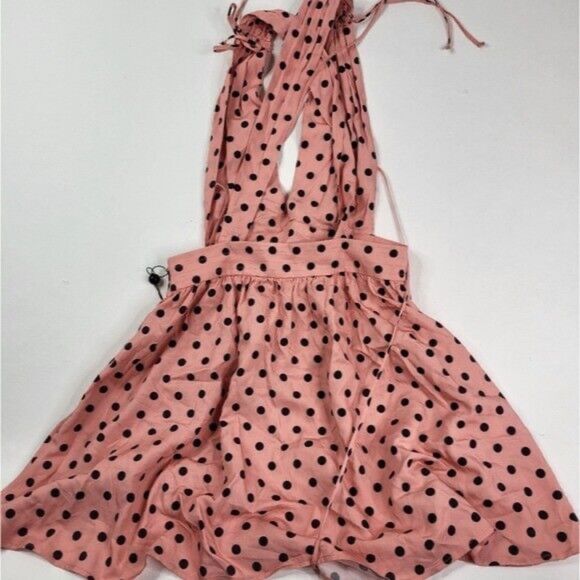 For Love & Lemons Keeley Mini Dress in Pink Polka Dot Size S - Picture 11 of 16